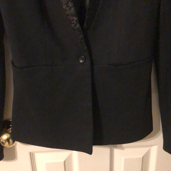 Black blazer with sequin lapel - Picture 3 of 4